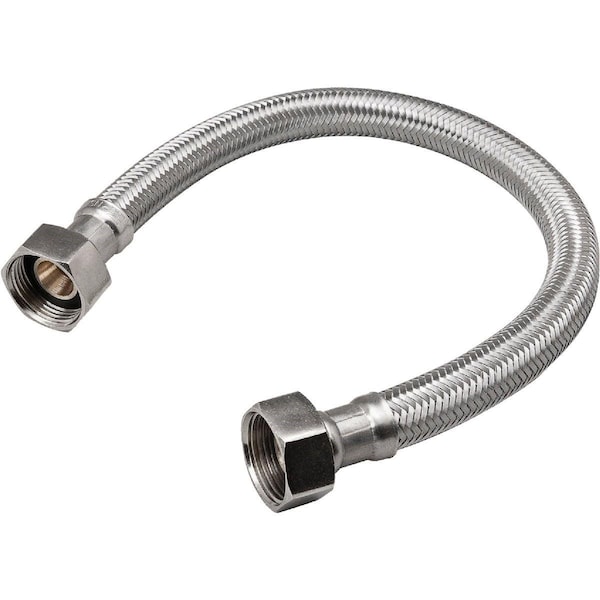 B & K 3/4 in FIP x 3/4 in FIP x 24 in Braided Stainless Steel Water Heater Connector 496-218 - main